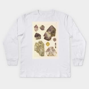 Amethyst Crystals Kids Long Sleeve T-Shirt